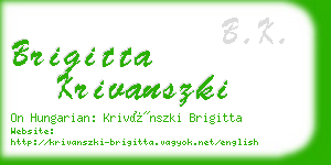 brigitta krivanszki business card